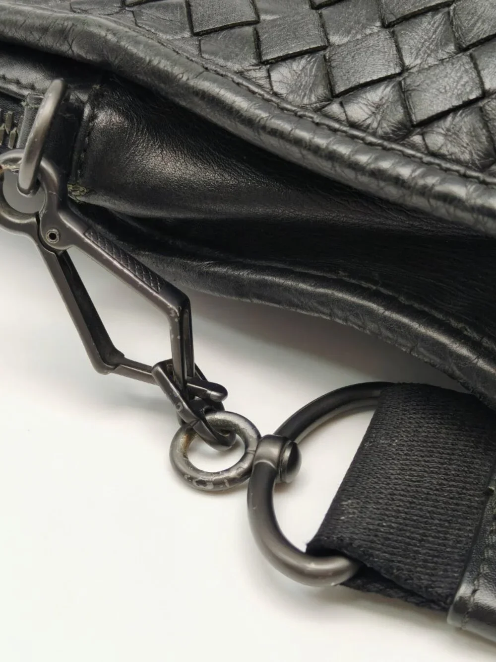 Bottega Veneta Intrecciato Black Leather Briefcase Business Laptop Bag
